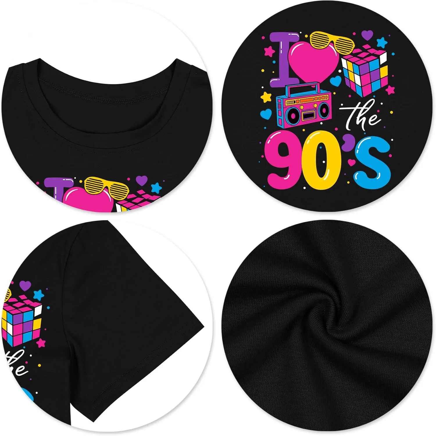 90s Shirt for Women: I Love The 90s Shirt Graphic Vintage Tees 90's Neon Party Outfits Tops