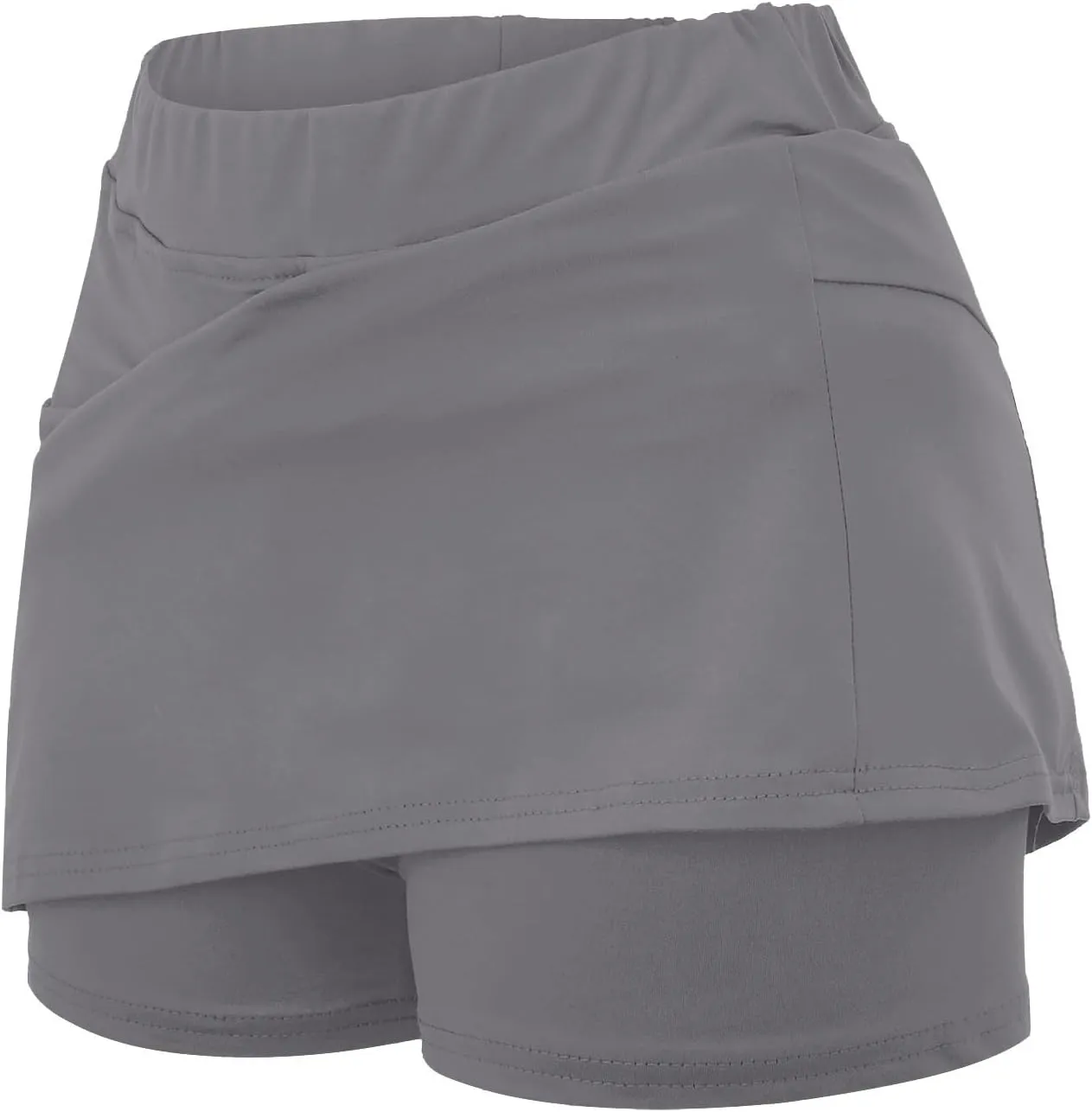 aihihe Skirts for Women Slit Trendy Summer Knee Length Modest Skorts for Women Knee Length Black Mini Skirt Women with Shorts