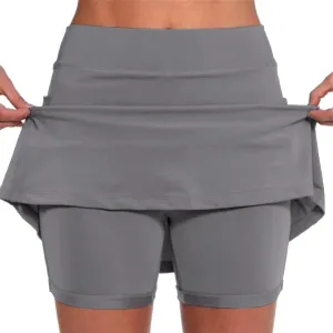 aihihe Skirts for Women Slit Trendy Summer Knee Length Modest Skorts for Women Knee Length Black Mini Skirt Women with Shorts