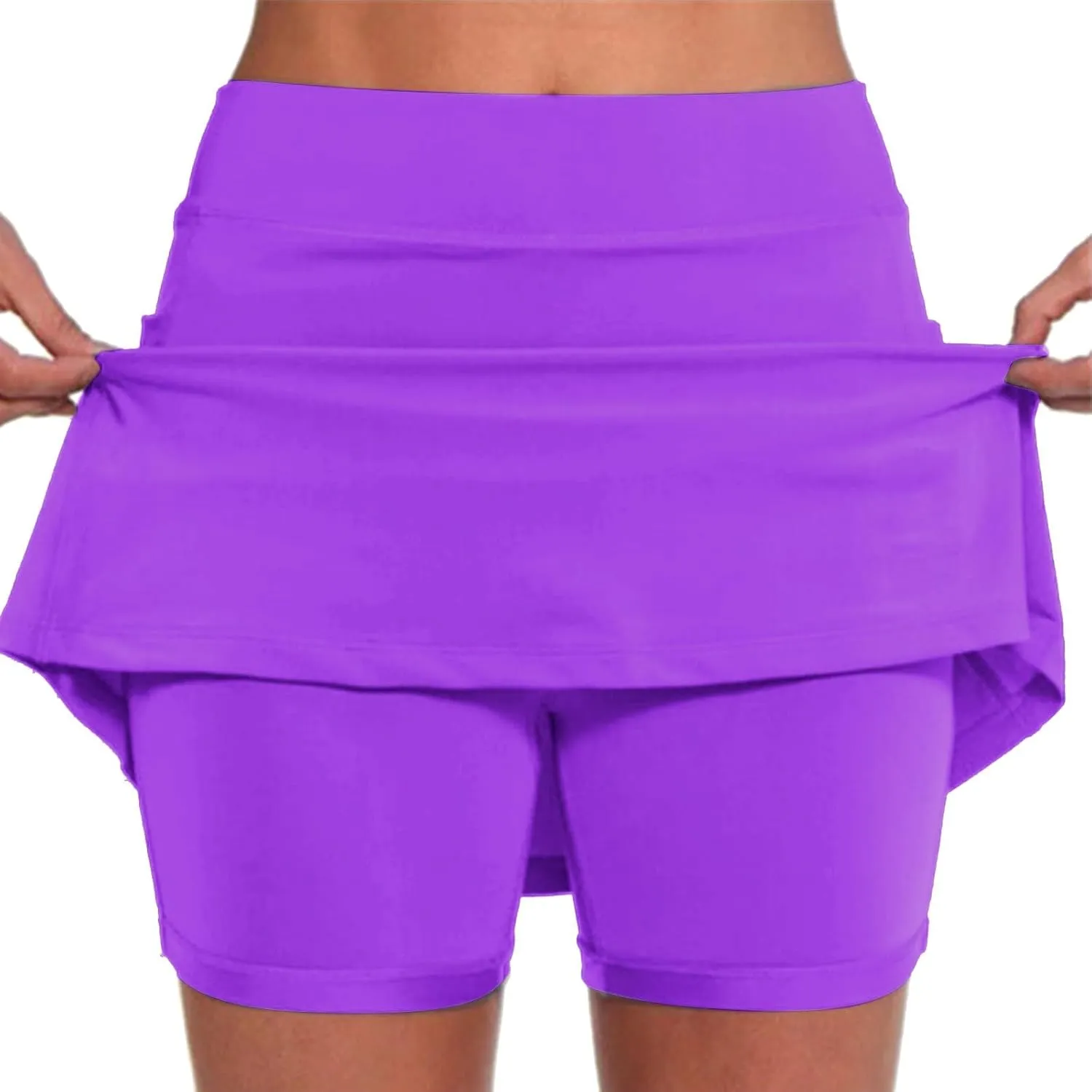 aihihe Skirts for Women Work Casual Long Skirts with Shorts for Women Trendy Summer Womens Shorts Casual Plus Size