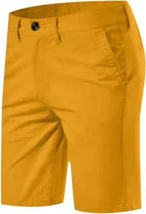 Casual Golf Chino Shorts for Men 2025 Button Waist Summer Work Suit Shorts Loose Business Half Pants with Pockets
