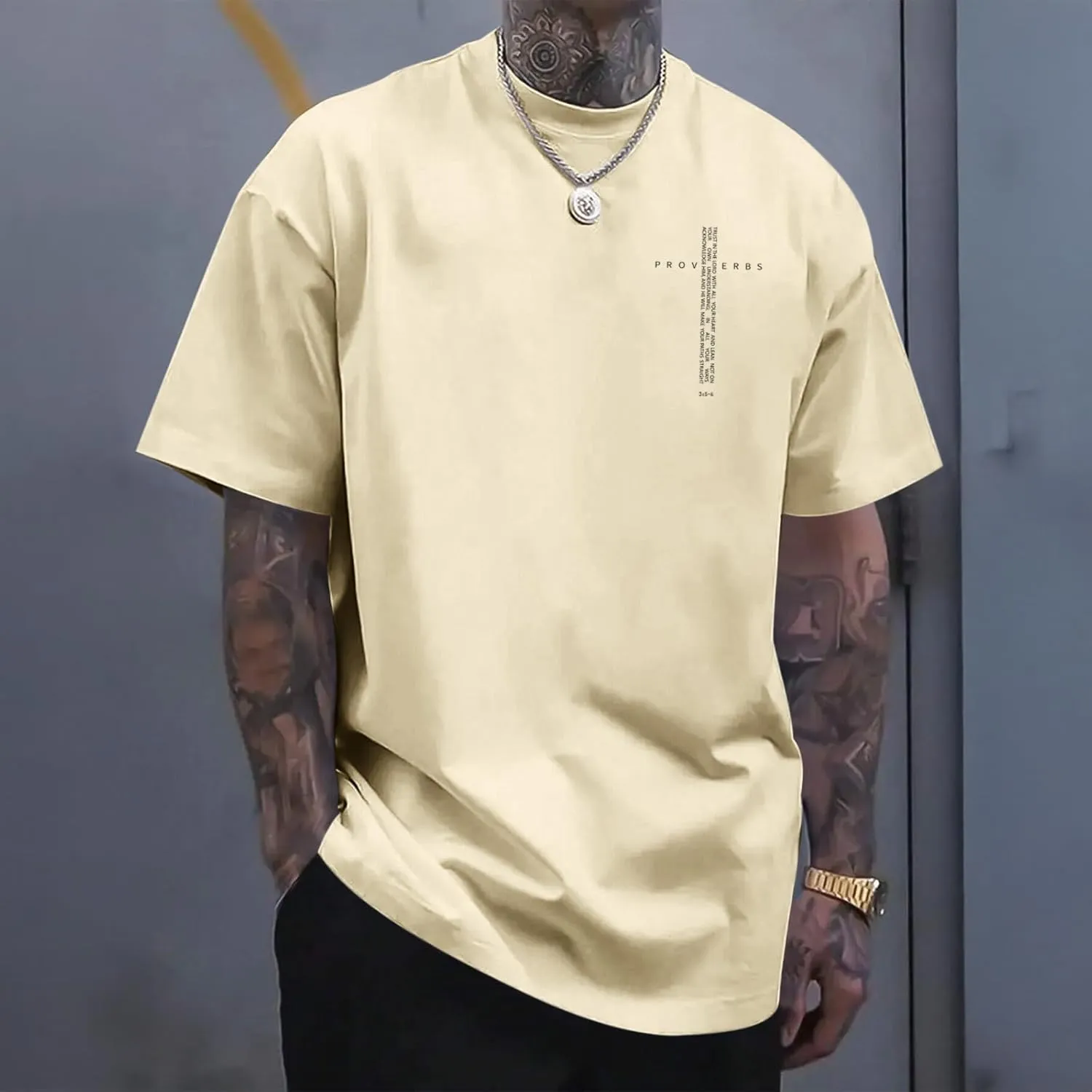 Christian Shirts for Men Vintage Religious Cross Bible Verse T-Shirt Jesus Faith Tshirt Inspirational Graphic Tees