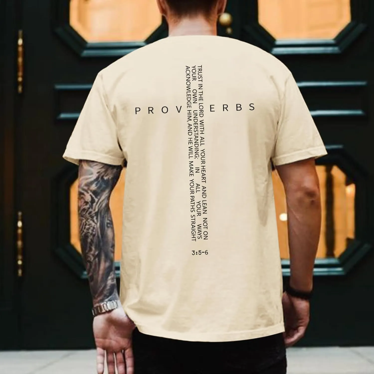 Christian Shirts for Men Vintage Religious Cross Bible Verse T-Shirt Jesus Faith Tshirt Inspirational Graphic Tees