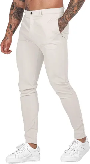 CRNTCEM Skinny Leg Golf Pants for Men Slim Fit Stretch Business Work Trousers Anckle Outdoor Casual Sports Chino Suit Pants