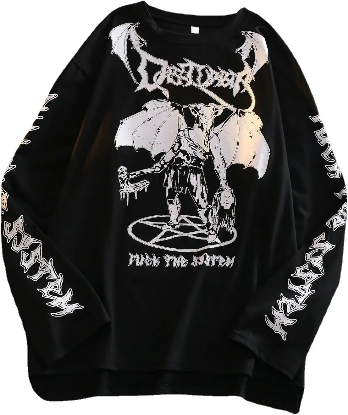 Gothic Cartoon Horror Graphic T-Shirt Women Character Print Loose Punk Japanese Pullover Top Harajuku Street Tees 