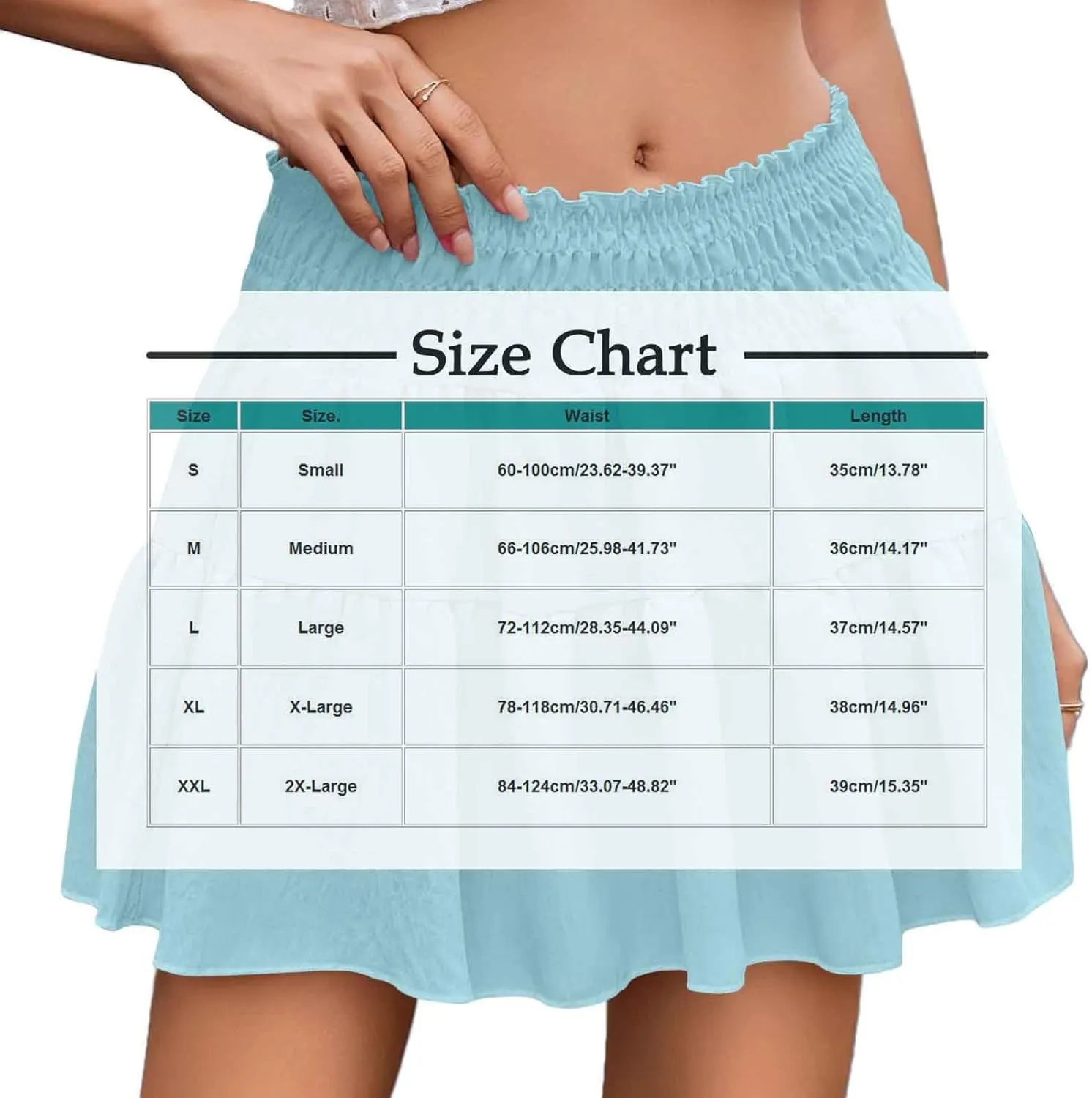hlysgo Womens Skirts 2025 Summer Flowy A Line Short Skirt High Waisted Ruffle Mini Skirts Peplum Cute Skirt for Teen Girls