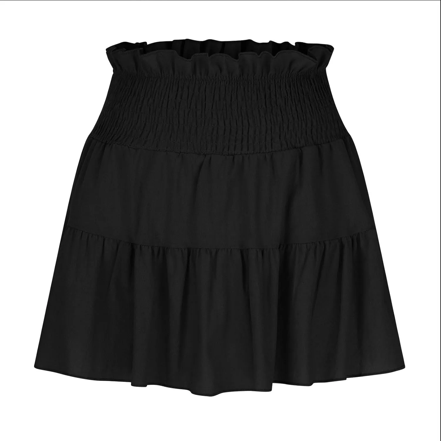 hlysgo Womens Skirts 2025 Summer Flowy A Line Short Skirt High Waisted Ruffle Mini Skirts Peplum Cute Skirt for Teen Girls