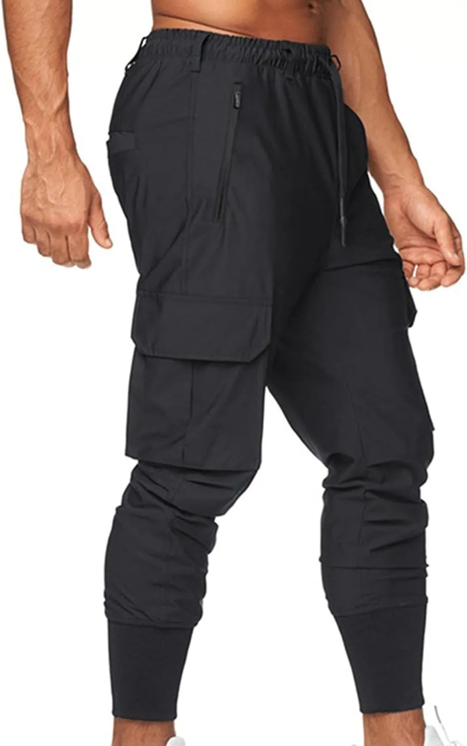 JEShifangjiusu Mens Hiking Chino Pants Lightweight Slim Fit Stretch Work Tapered Pants Casual Golf Workout Jogging Trousers
