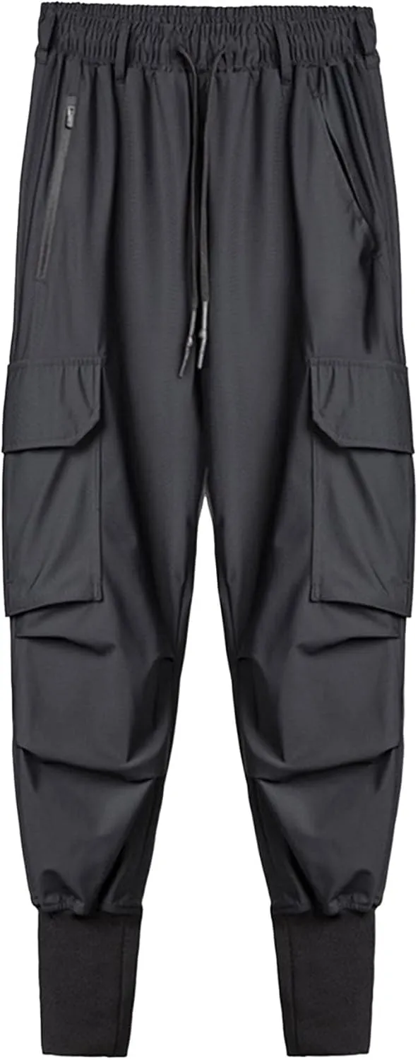 JEShifangjiusu Mens Hiking Chino Pants Lightweight Slim Fit Stretch Work Tapered Pants Casual Golf Workout Jogging Trousers