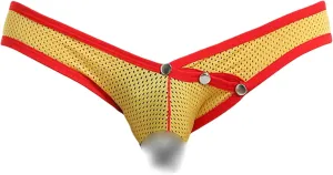JEsilunmaMY Low Rise Briefs for Men Cross Waist Mesh Breathable Bikini Underwear See Through Bulge Pouch Panties Underpants