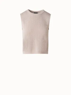 Knit Top in Silk Cotton Ajour