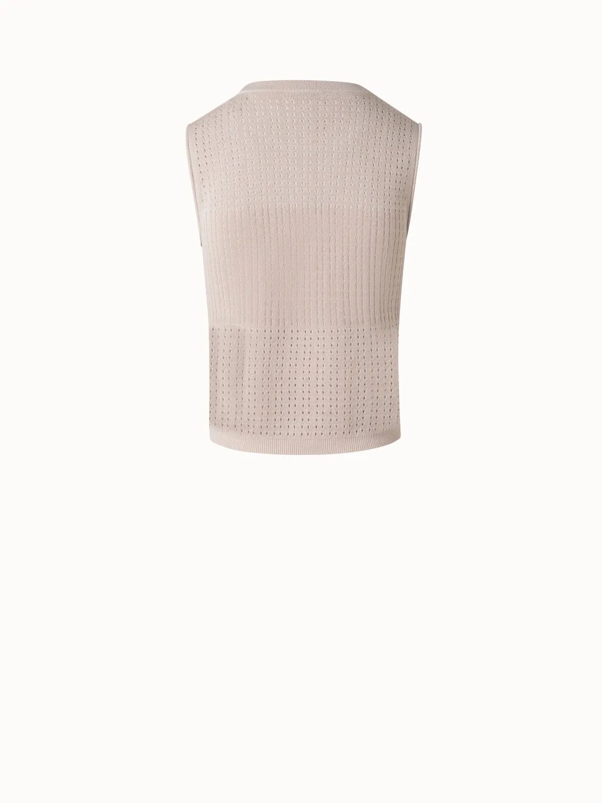 Knit Top in Silk Cotton Ajour