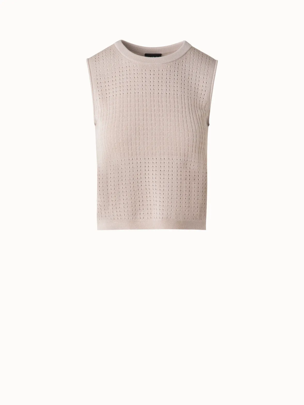 Knit Top in Silk Cotton Ajour