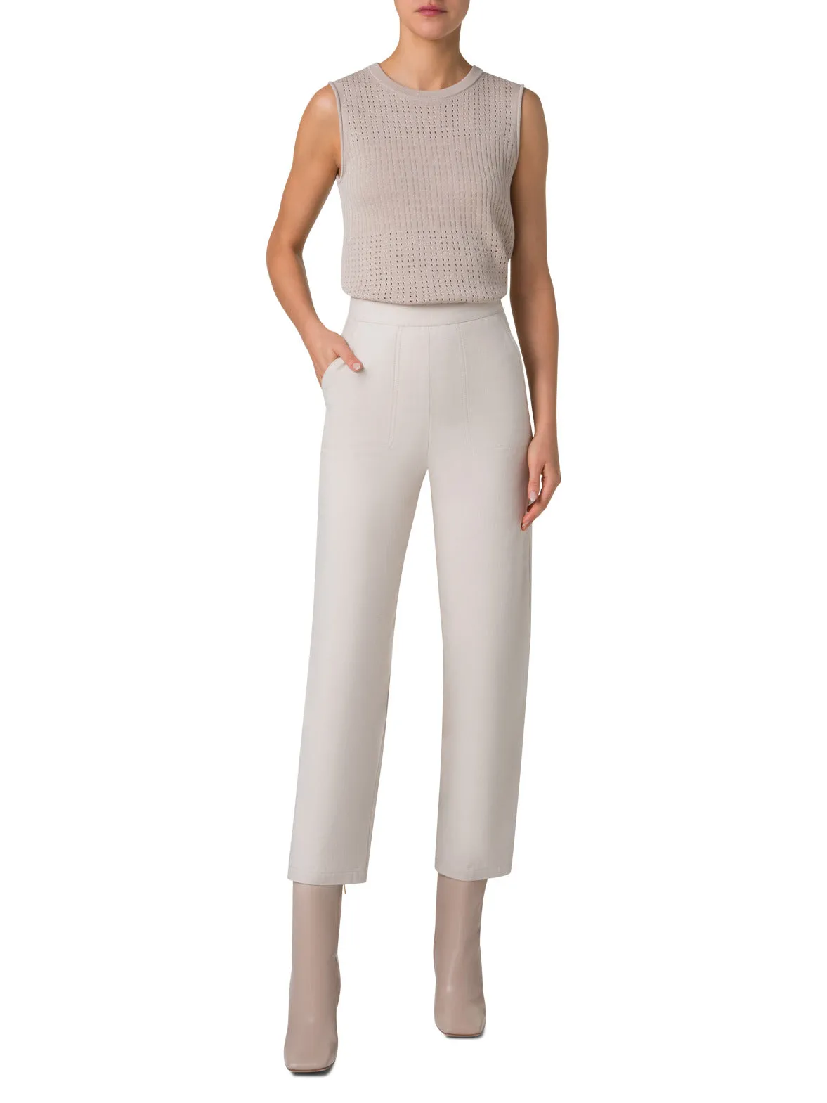 Knit Top in Silk Cotton Ajour