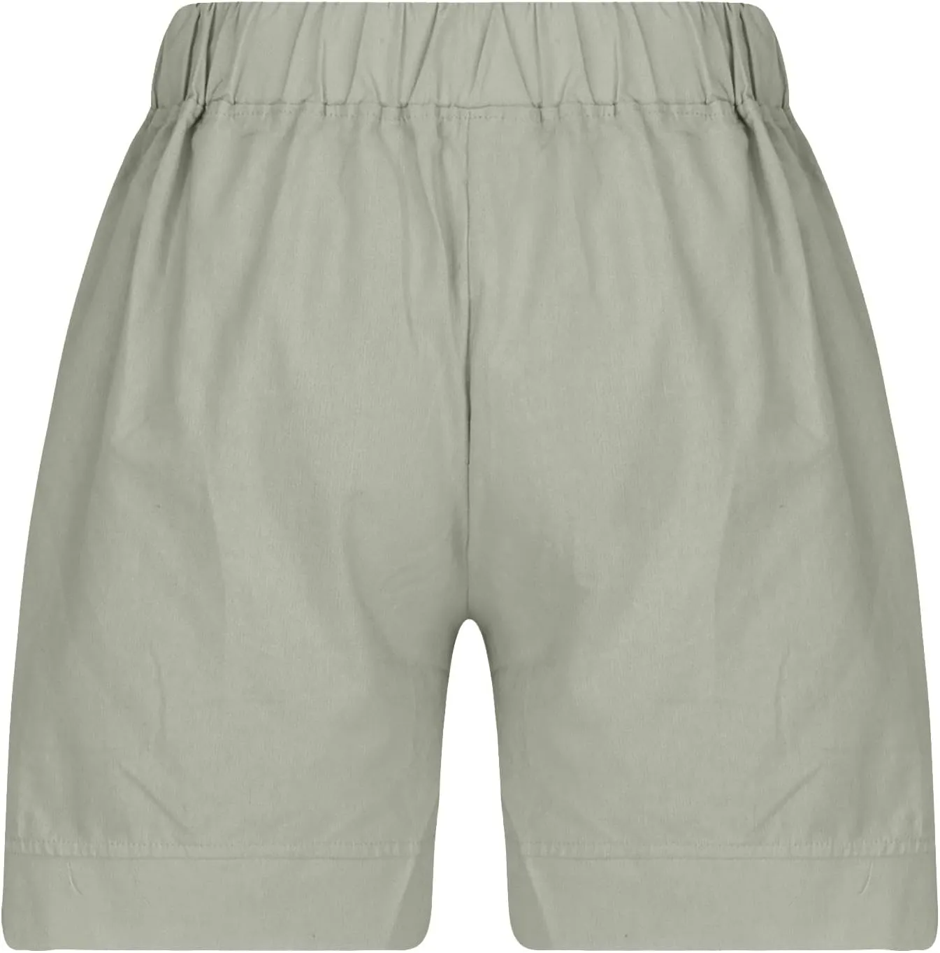 Linen Shorts for Women Summer Elastic High Waist Pant Beach Lounge Short Pants Vacation Outfits with Pockets