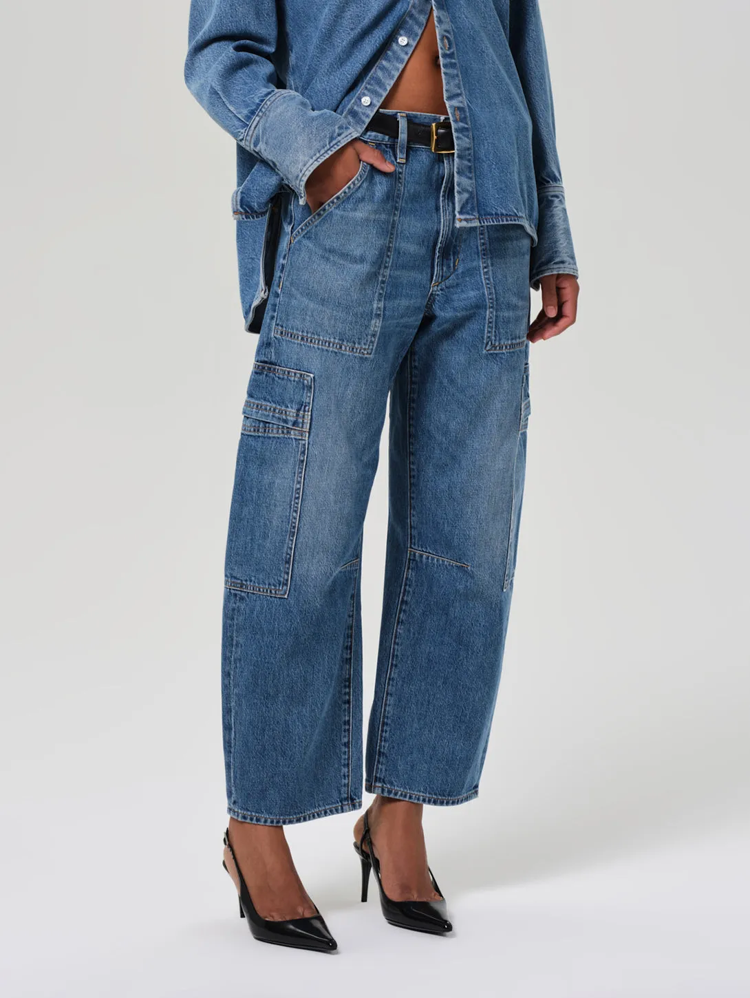 Marcelle Low Slung Cargo Jean - Elysian