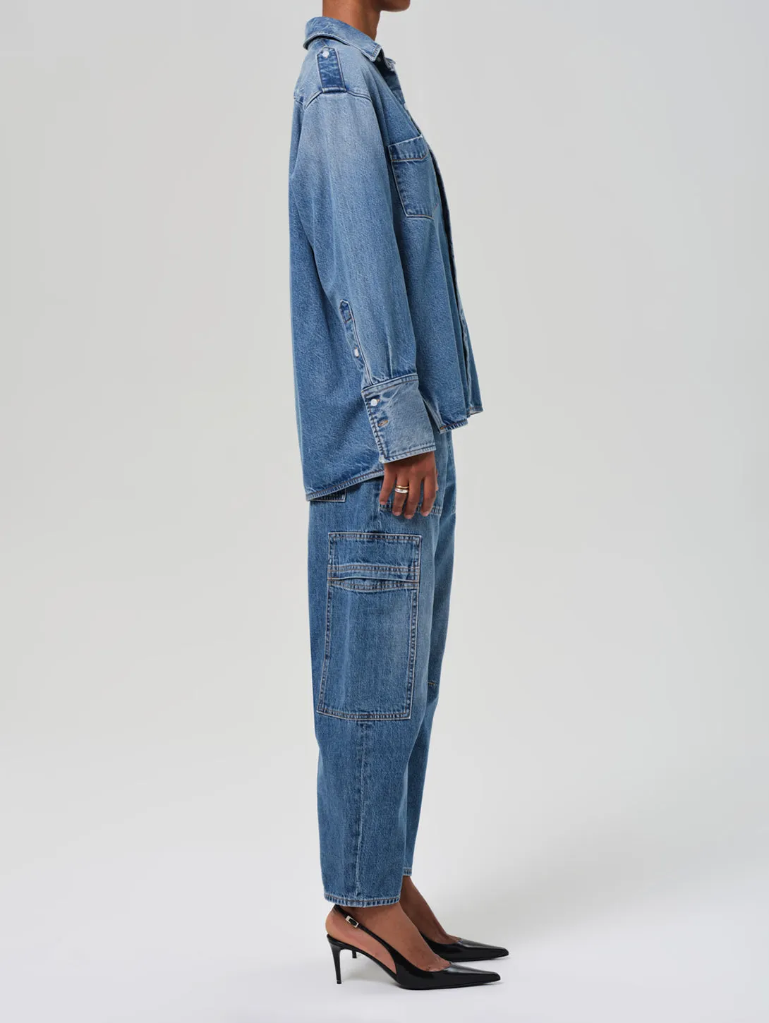 Marcelle Low Slung Cargo Jean - Elysian