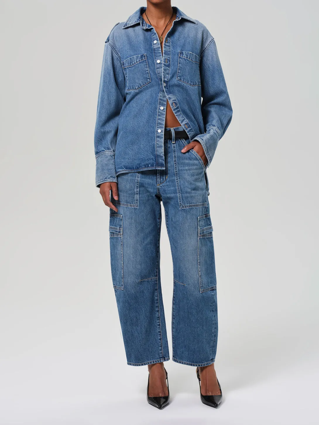 Marcelle Low Slung Cargo Jean - Elysian