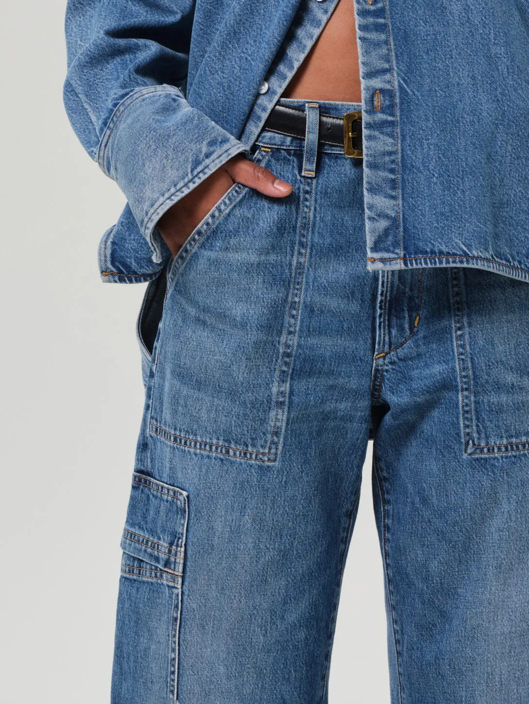 Marcelle Low Slung Cargo Jean - Elysian