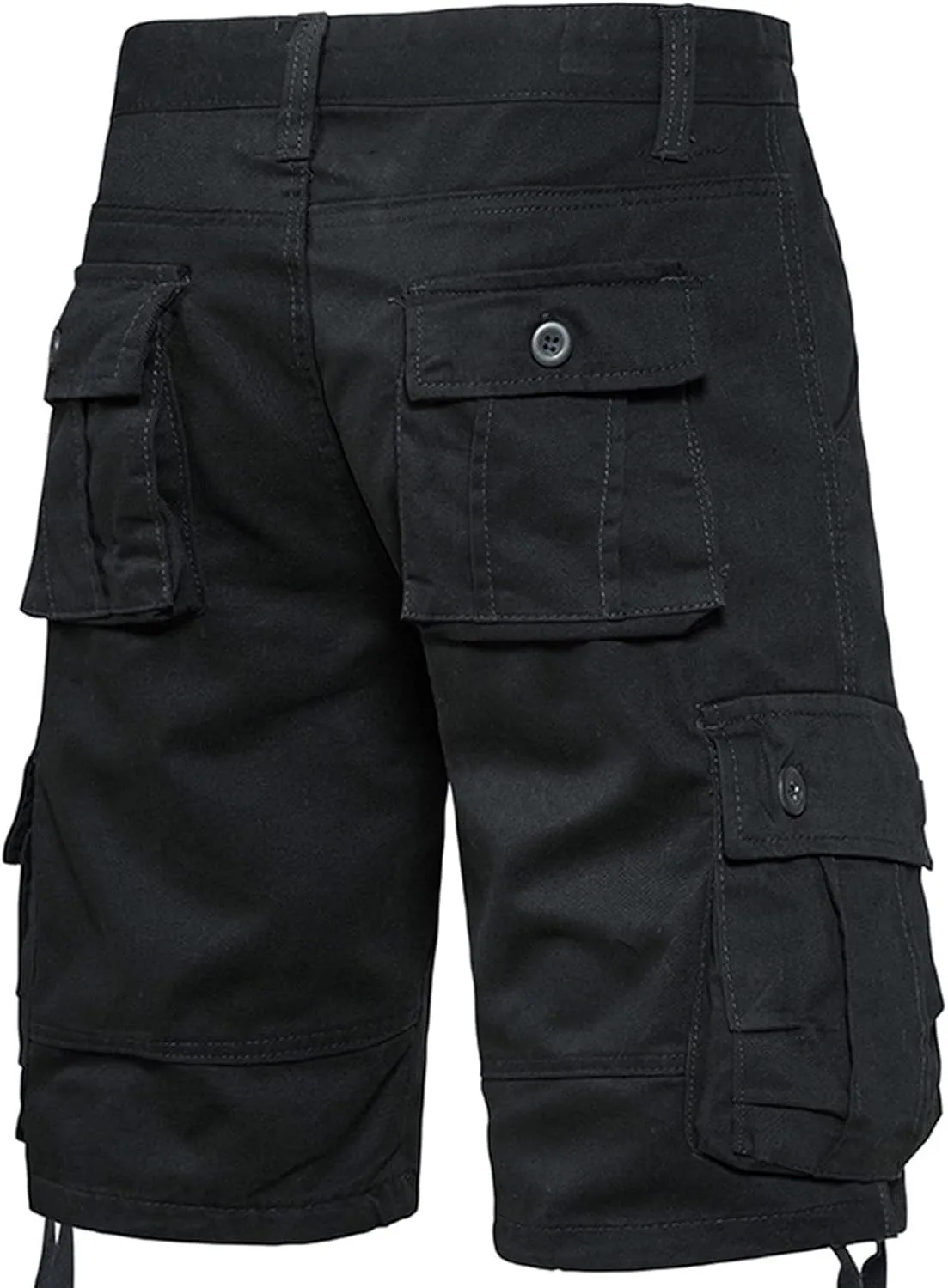 Men's Fashion Workout Shorts with Multi Pockets Zipper Button Slim Fit Cargo Pants Active Workout Short Pants 2025