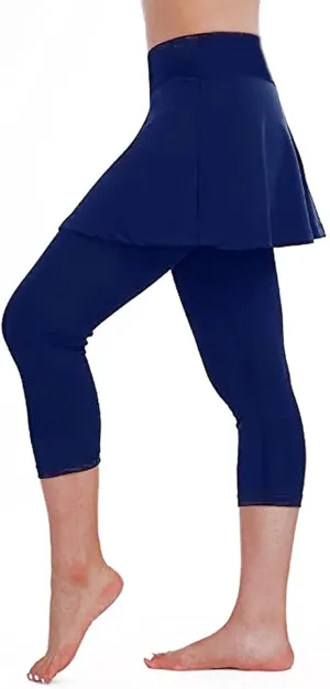 Tennis Skirted Leggings with Pockets for Women Active Skort Athletic Ruffle Pleated Golf Skapri with Skirt 2025