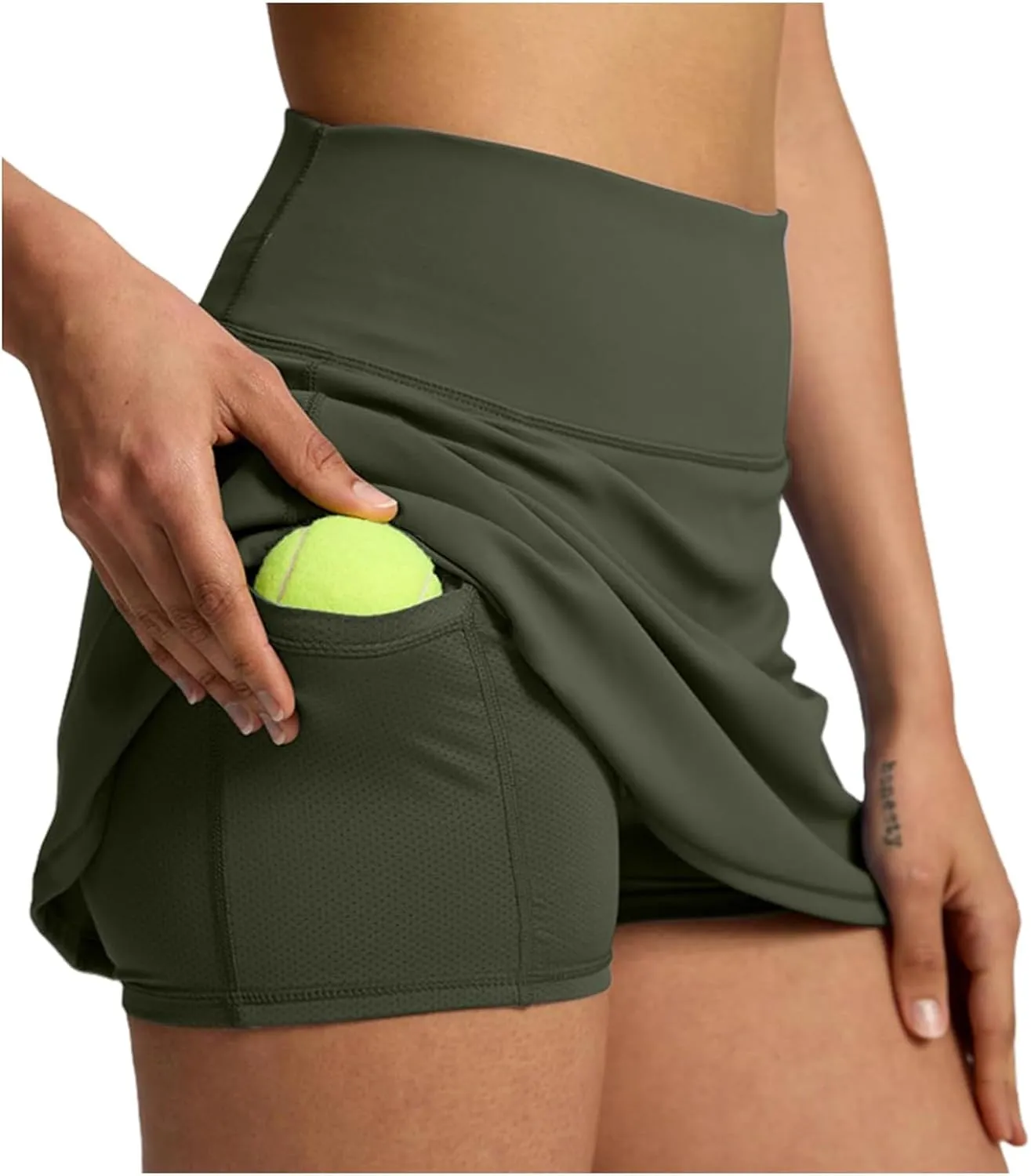 Tennis Skirts for Women with Shorts Underneath High Waisted Workout Athletic Skorts with Pockets Skinny Golf Skirts