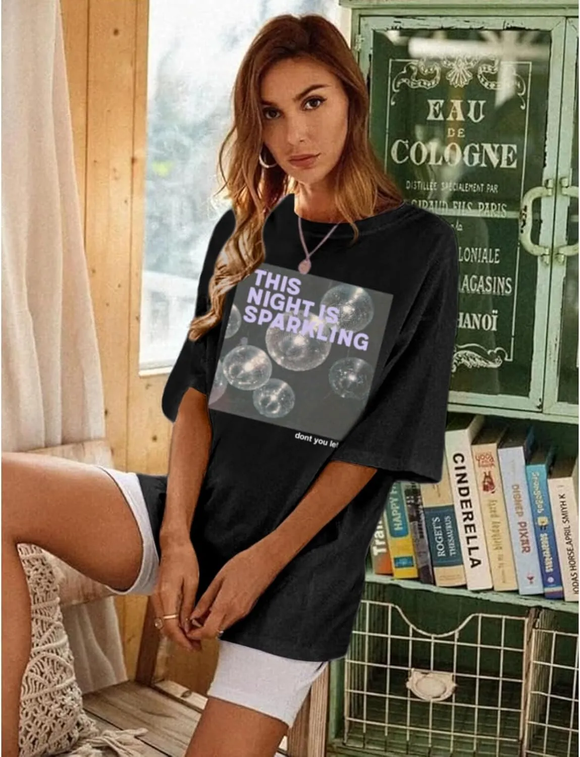 This Night is Sparkling Country Concert Shirt Women Oversized Vintage Disco Ball Graphic Tees Music Lover Gifts Tops