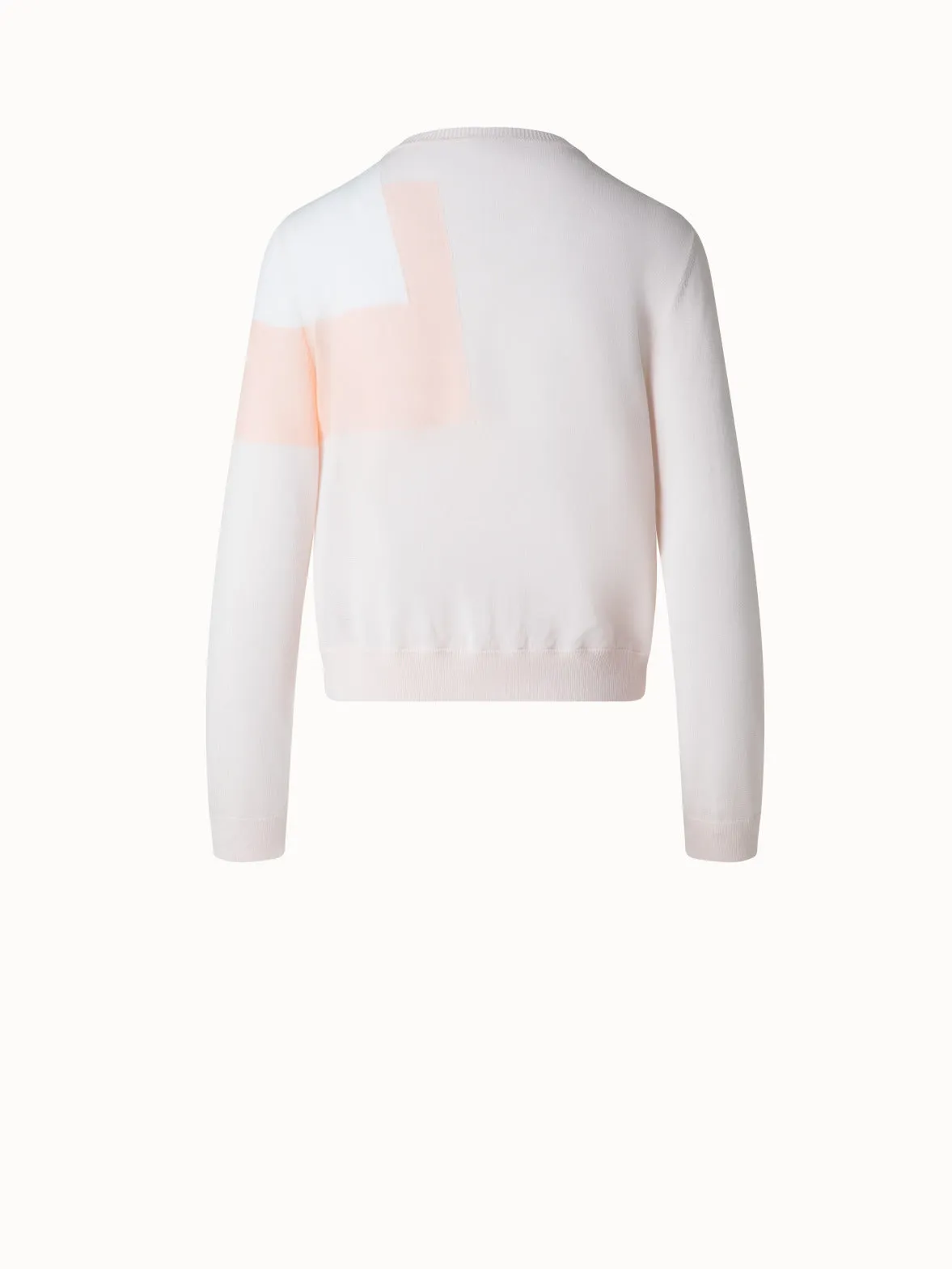 Trapezoid Intarsia Linen Blend Cardigan