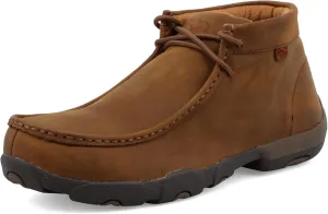 Twisted X Men's Work Chukka Driving Moc, Moc Toe Steel Toe, Distressed Saddle, 7.5 W