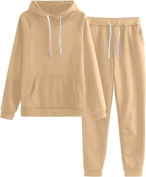Two Piece Sets for Women Long Sleeve Crewneck Graphic Sweatsuits Sweatshirt Wide Leg Sweatpant Tracksuits