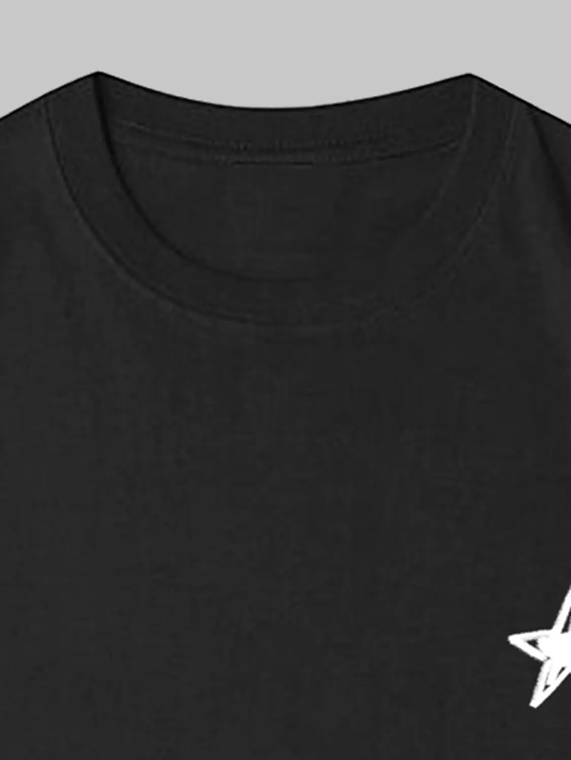 Verdusa Men's Letter Graphic Tees Oversized Cotton T Shirt Drop Shoulder Crew Neck Slogan Tee Top
