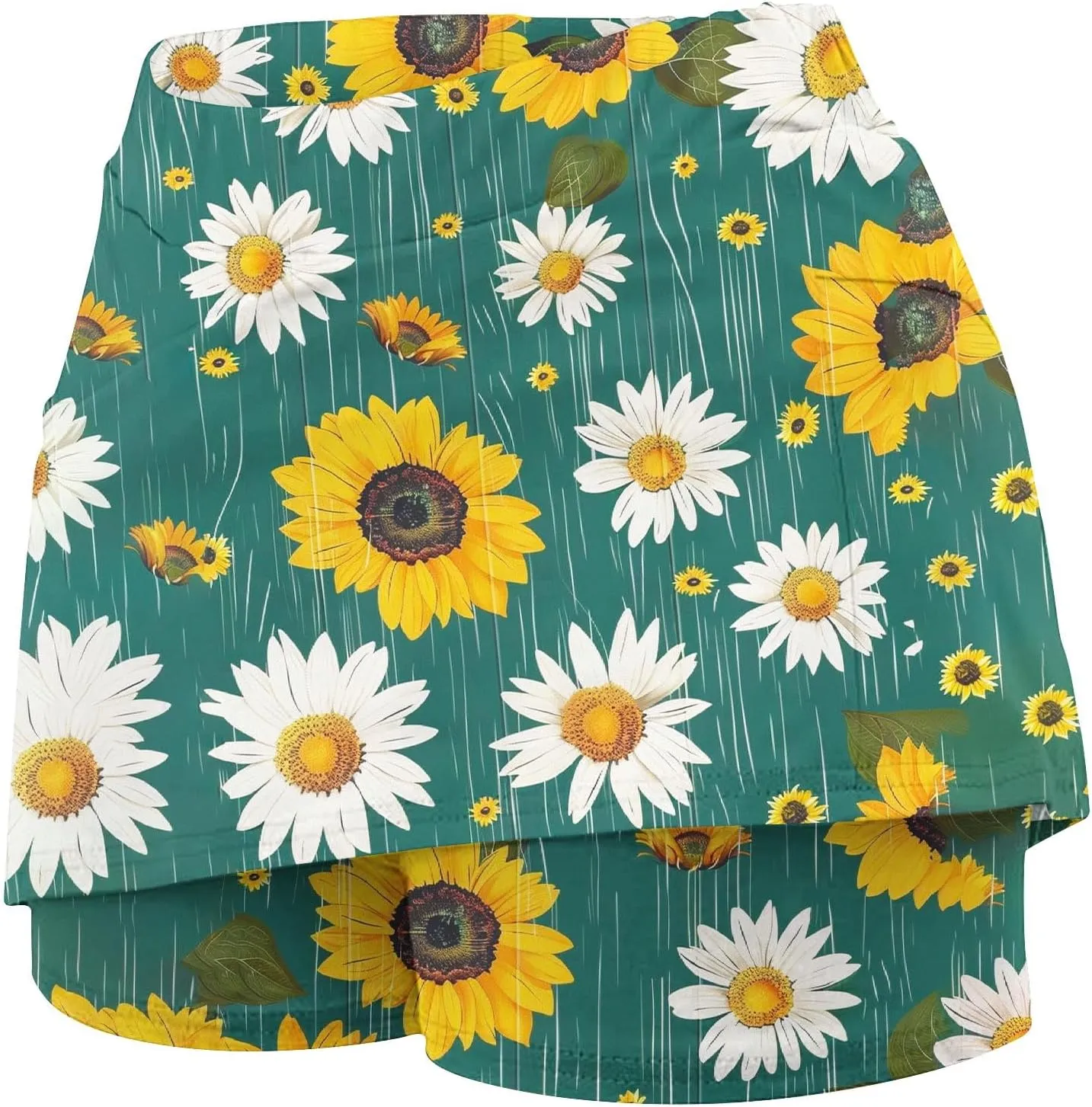 Women Athletic Shorts Trendy Summer Print High Waist Yoga Pant Tennis Skirt Built in Shorts Workout Lounge Golf Skirt