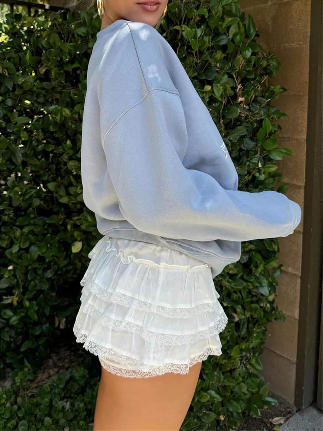 Women Cute Y2K Oversized Sweatshirt Long Sleeve Crewneck Bow Print Graphic Tees Fall Trendy Going Out Top Streetwear