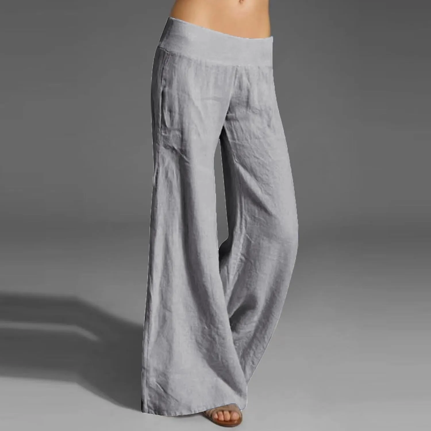 Women Linen Summer Letter Patched Pants Low Waist Long Lounge Slim Fit Pants Travel