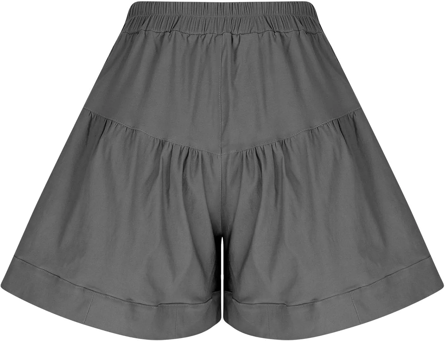 Women's 2025 Fashion Shorts Summer High Waist Flowy Wide Leg Buttons Pleated Short Pants Casual Loose Pleated Shorts