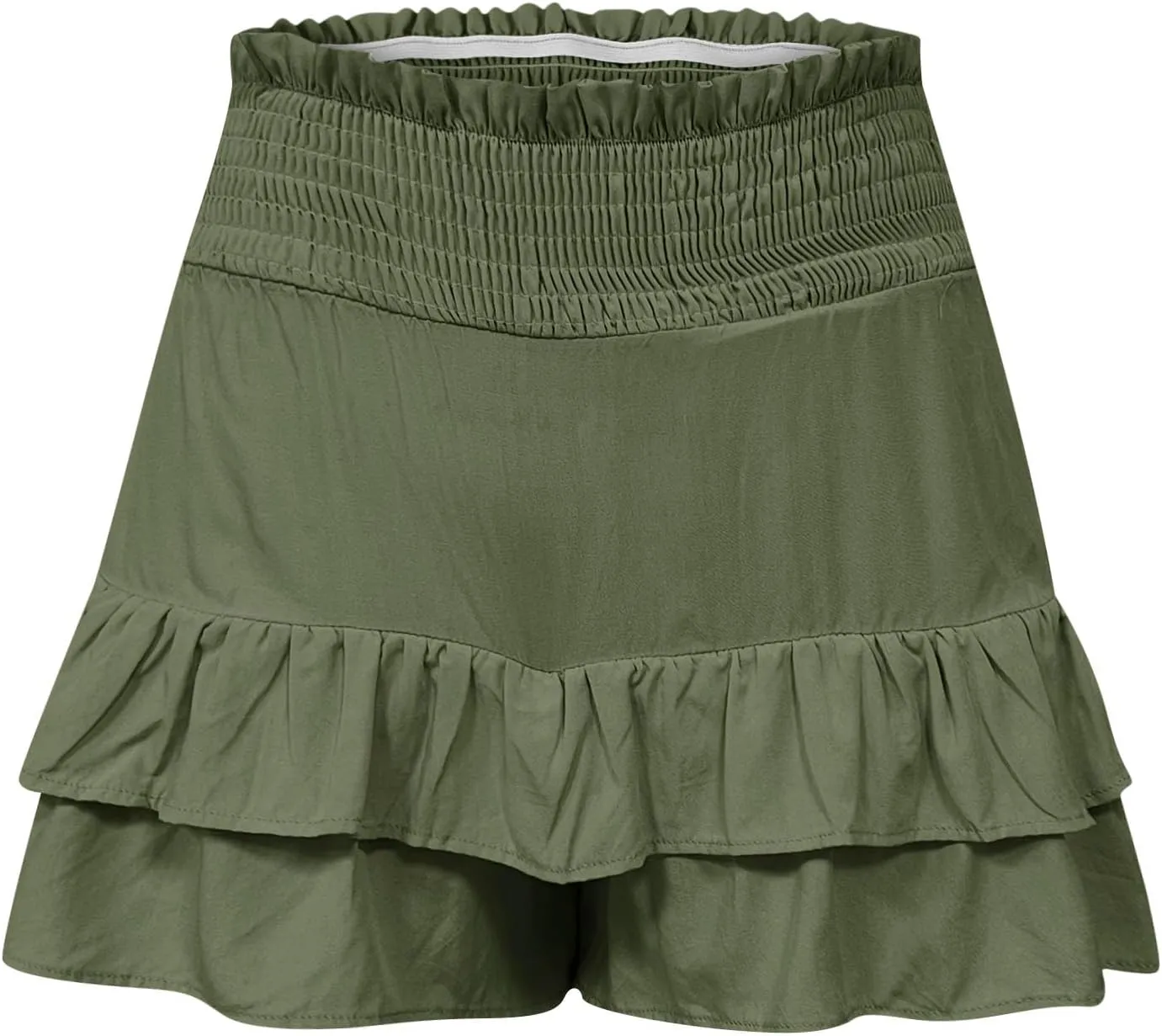 Xiaojmake Tennis Shorts for Women Pleated High Waisted Ruffle Tiered Flowy Short Casual Running Mini Skorts Boho Beach Shorts